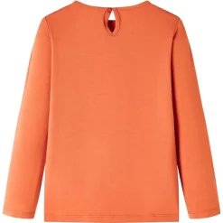 Kindershirt met lange mouwen 116 oranjebruin