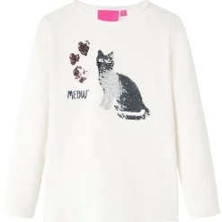Kindershirt met lange mouwen 104 ecru