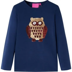 Kindershirt met lange mouwen 92 marineblauw