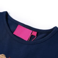 Kindershirt met lange mouwen 92 marineblauw