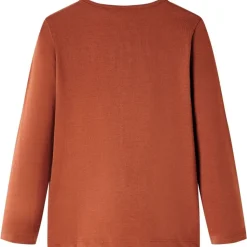Kindershirt met lange mouwen 104 cognackleurig