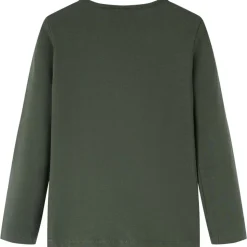 Kindershirt met lange mouwen 92 kakikleurig