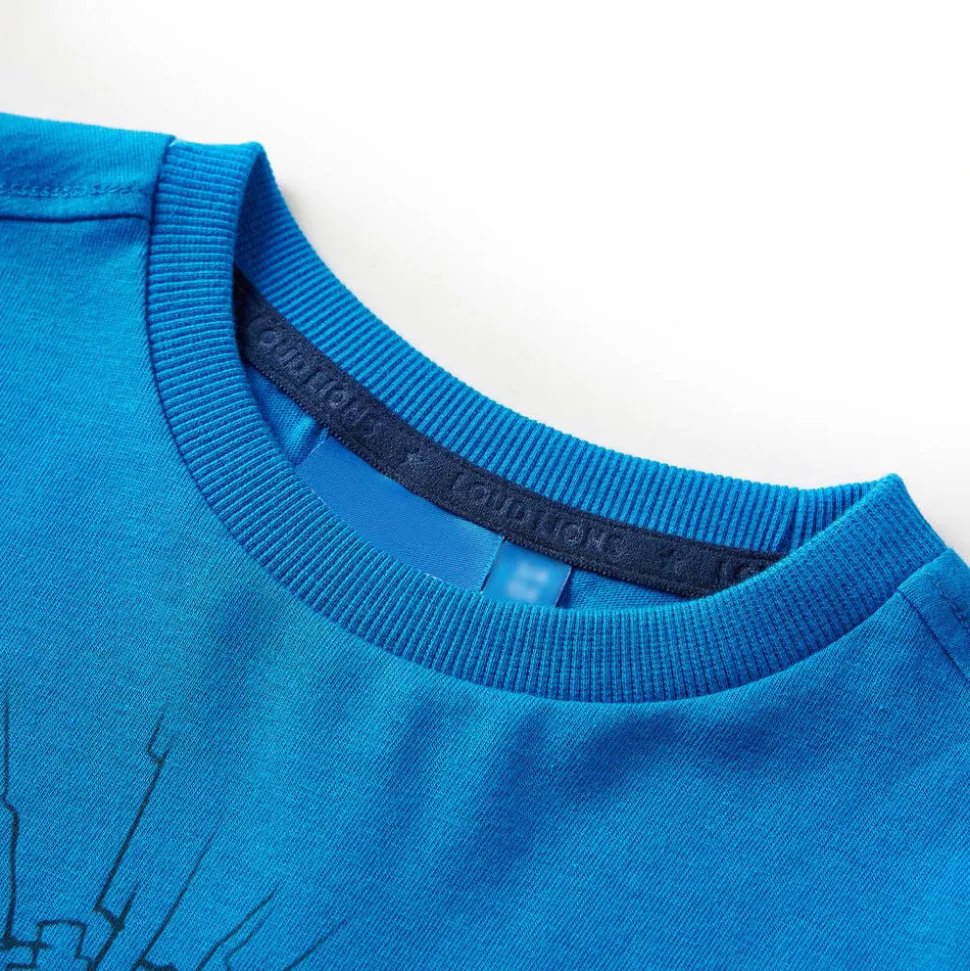Kindershirt met lange mouwen 92 kobaltblauw