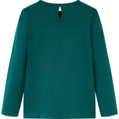 Kindershirt met lange mouwen 92 donkergroen