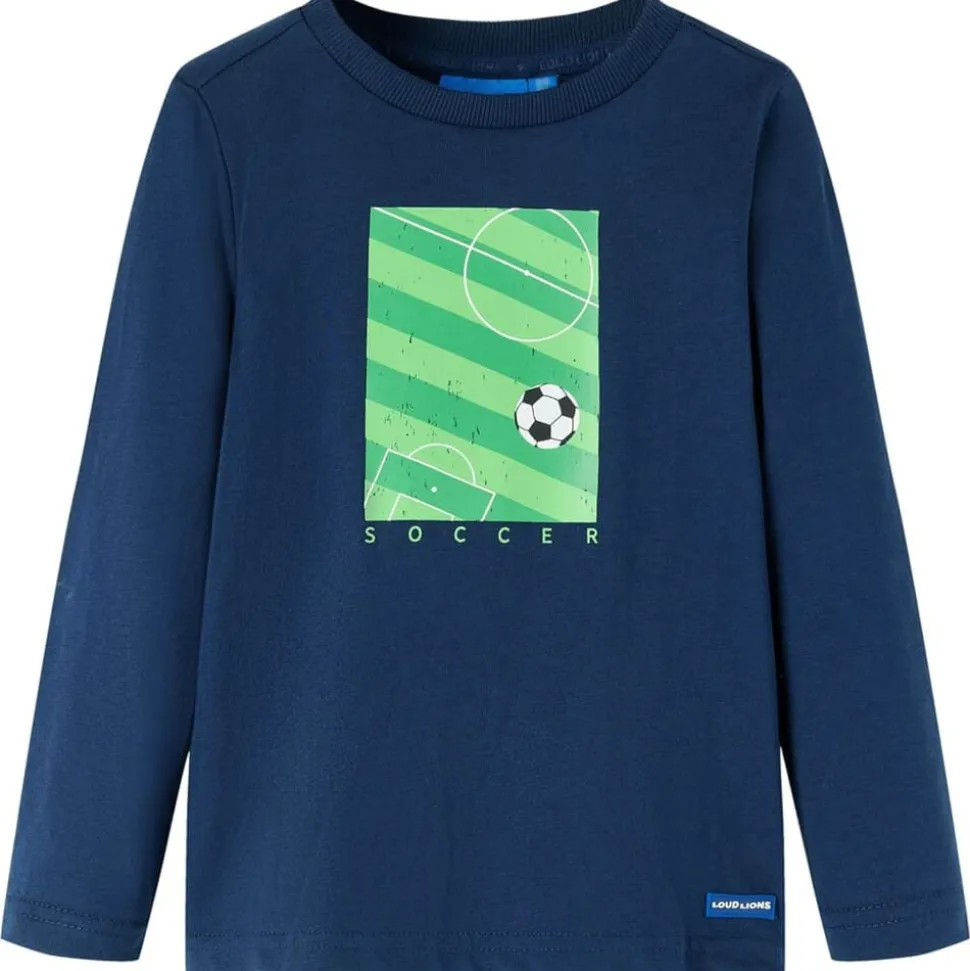 Kindershirt met lange mouwen 104 marineblauw