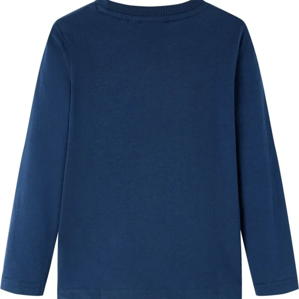 Kindershirt met lange mouwen 104 marineblauw