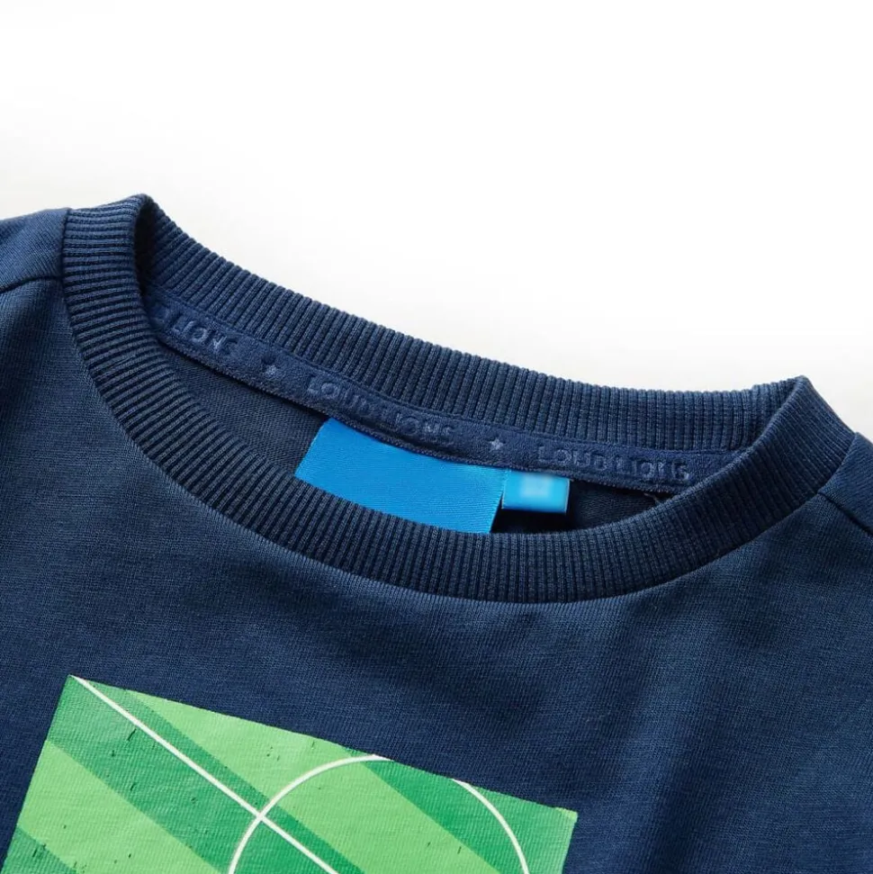 Kindershirt met lange mouwen 104 marineblauw