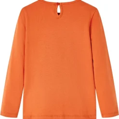 Kindershirt met lange mouwen 92 oranjebruin