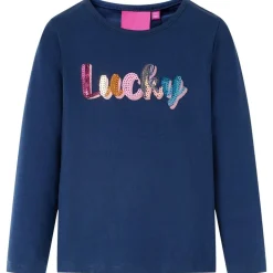 Kindershirt met lange mouwen 104 marineblauw