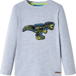 Kindershirt met lange mouwen 104 gemêleerd grijs