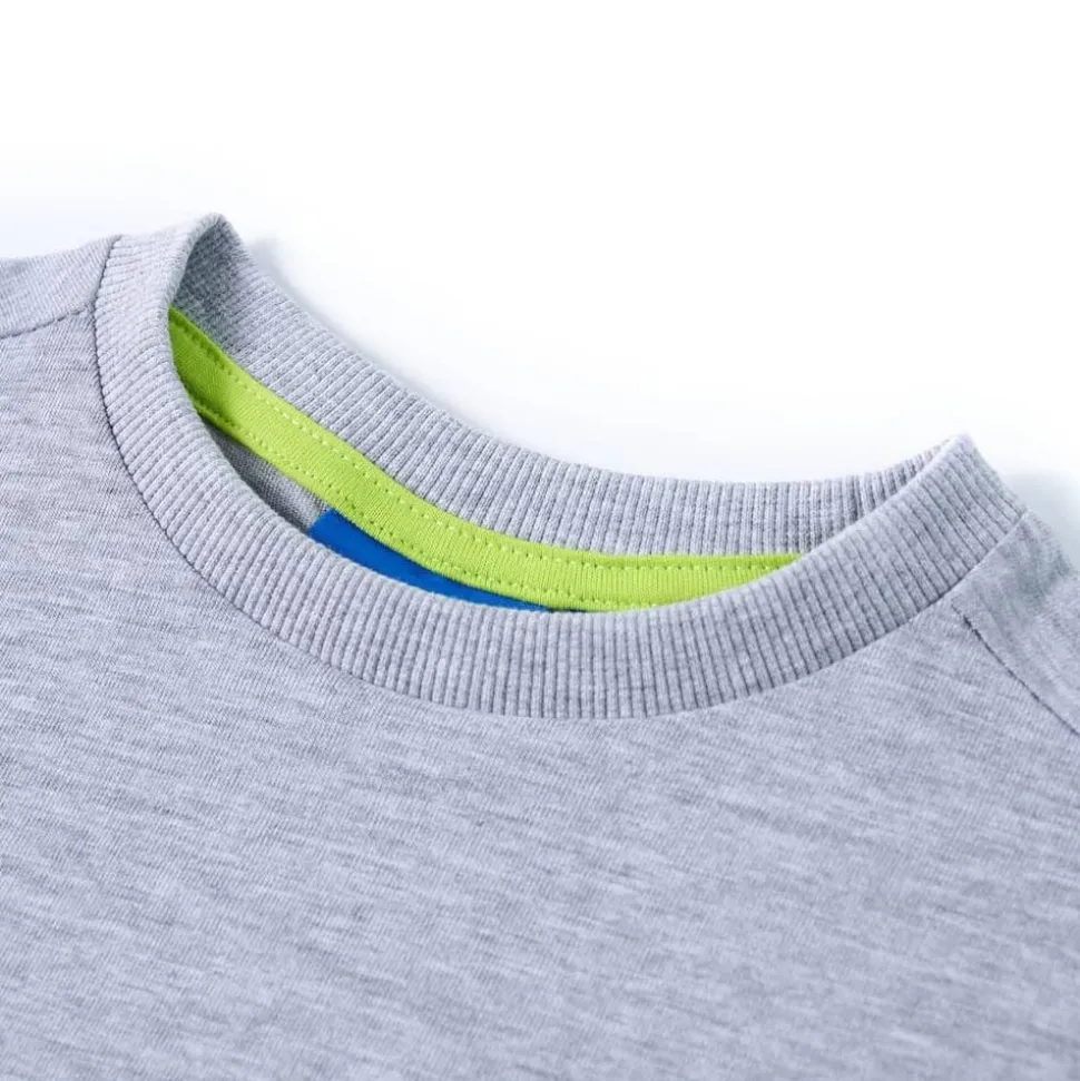 Kindershirt met lange mouwen 104 gemêleerd grijs
