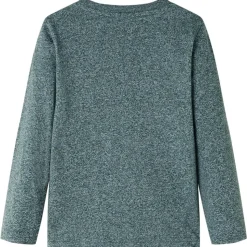 Kindershirt met lange mouwen 104 gemêleerd donkergroen