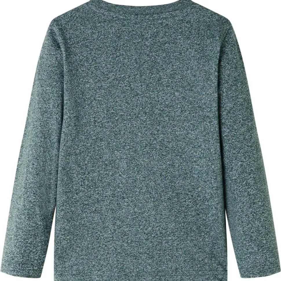 Kindershirt met lange mouwen 104 gemêleerd donkergroen