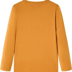 Kindershirt met lange mouwen 104 donkerokerkleurig