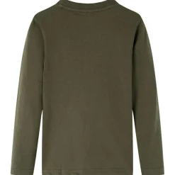 Kindershirt met lange mouwen 104 kakikleurig