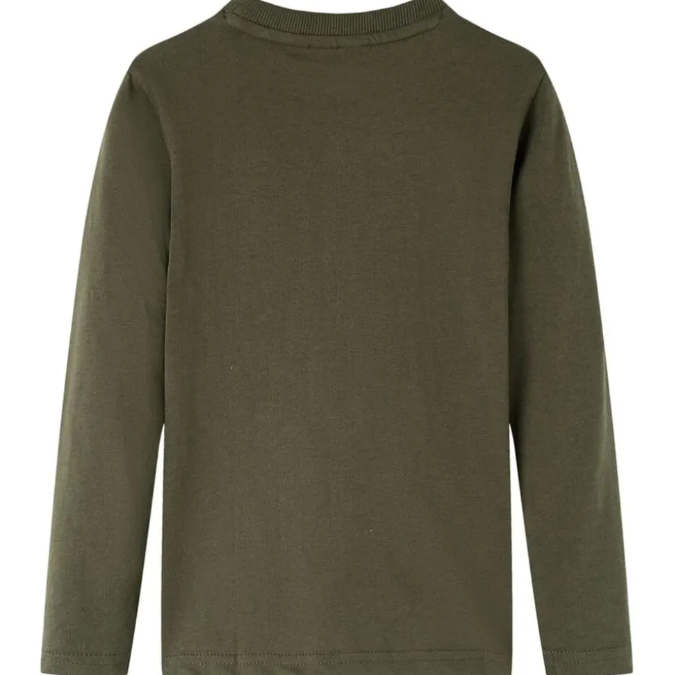 Kindershirt met lange mouwen 104 kakikleurig