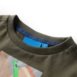 Kindershirt met lange mouwen 104 kakikleurig