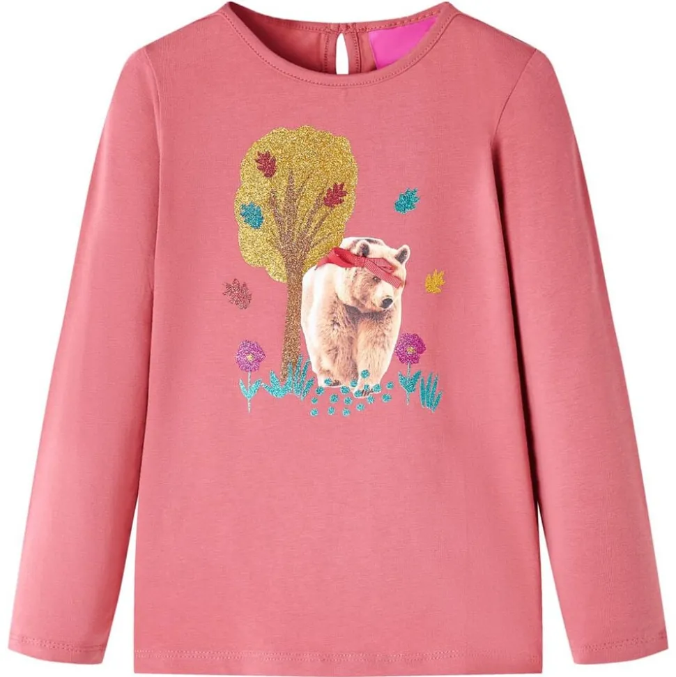 Kindershirt met lange mouwen 116 oudroze