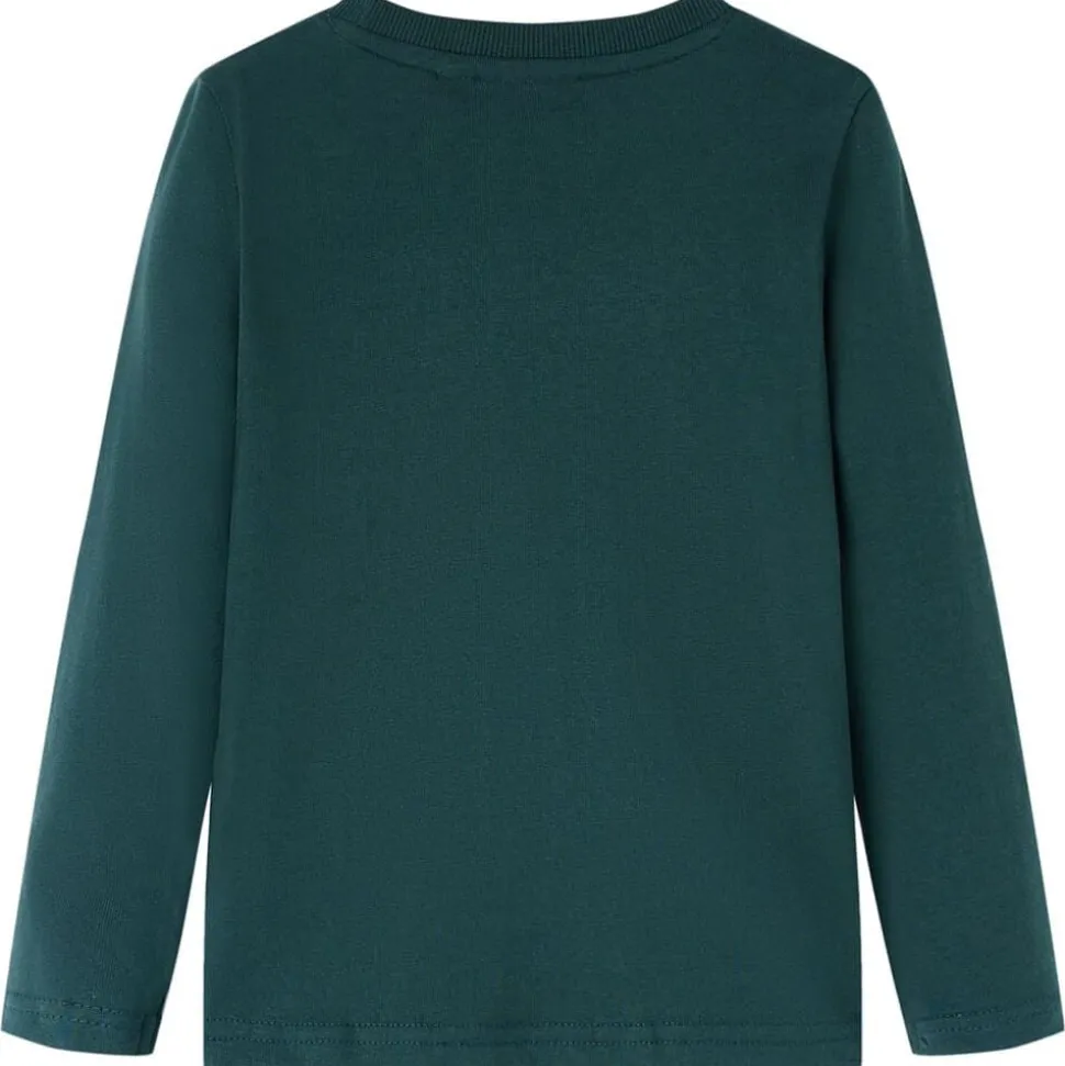 Kindershirt met lange mouwen 104 donkergroen