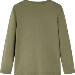 Kindershirt met lange mouwen 92 kakikleurig