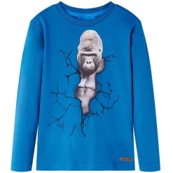 Kindershirt met lange mouwen 104 petrol