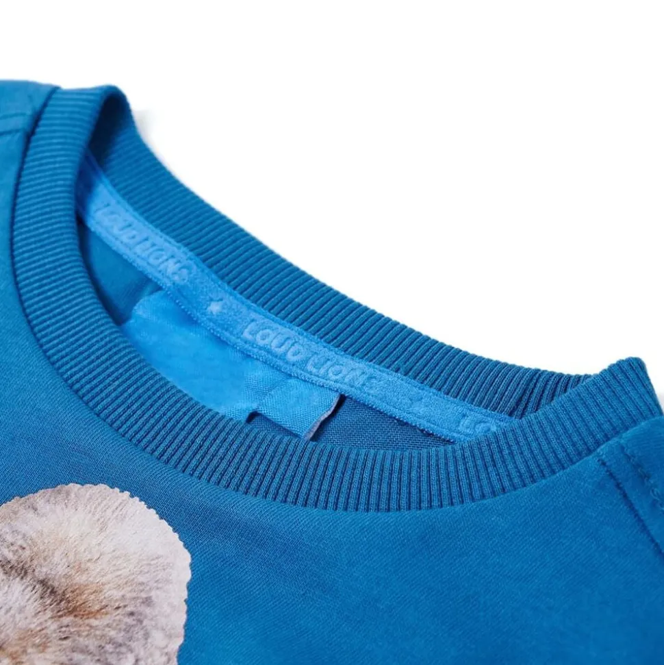 Kindershirt met lange mouwen 104 petrol
