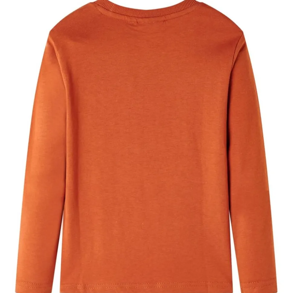 Kindershirt met lange mouwen 92 lichtroestkleurig