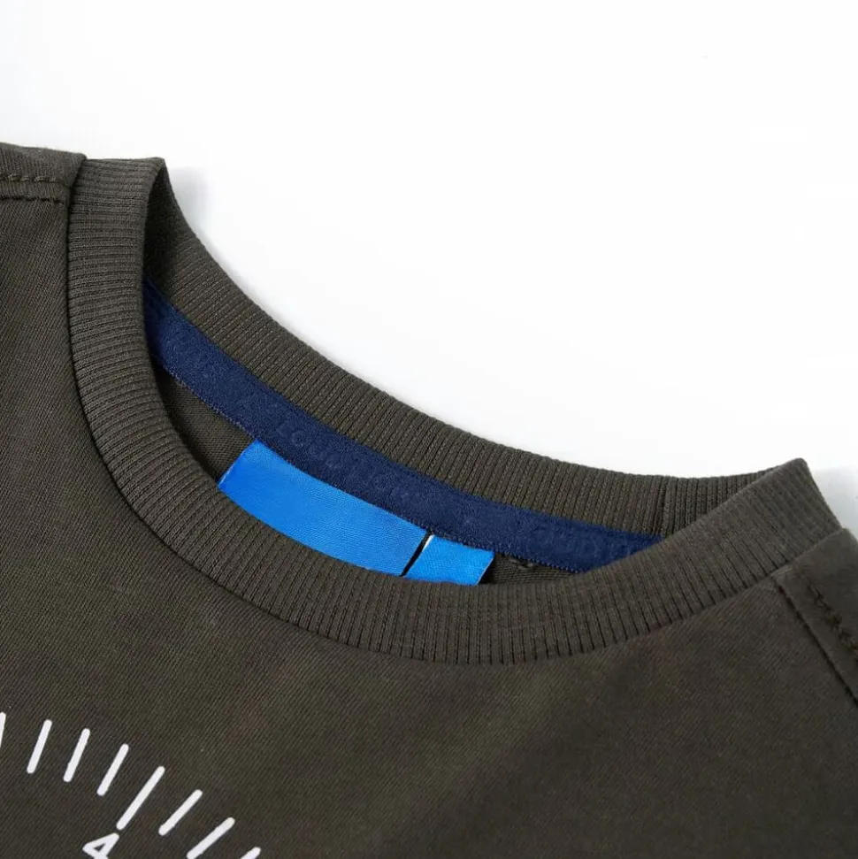 Kindershirt met lange mouwen 104 kakikleurig