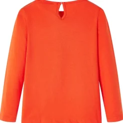 Kindershirt met lange mouwen 92 donkeroranje