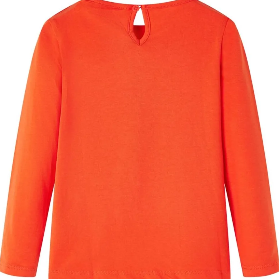 Kindershirt met lange mouwen 92 donkeroranje