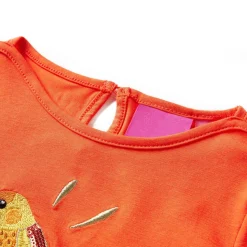 Kindershirt met lange mouwen 92 donkeroranje