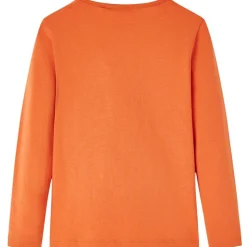 Kindershirt met lange mouwen 92 oranjebruin
