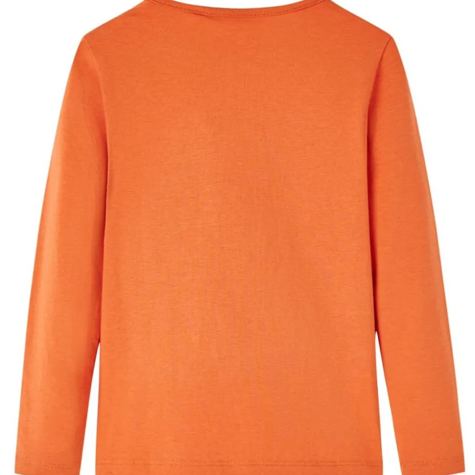 Kindershirt met lange mouwen 92 oranjebruin