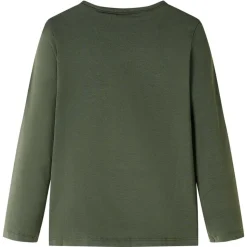 Kindershirt met lange mouwen 104 kakikleurig