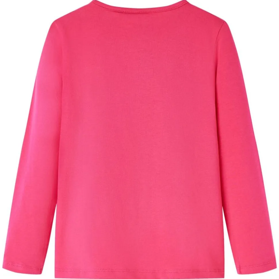 Kindershirt met lange mouwen 104 felroze