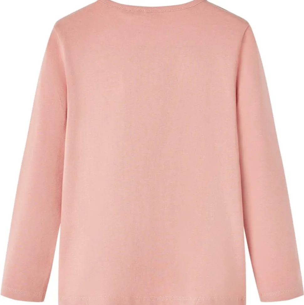 Kindershirt met lange mouwen 128 lichtroze