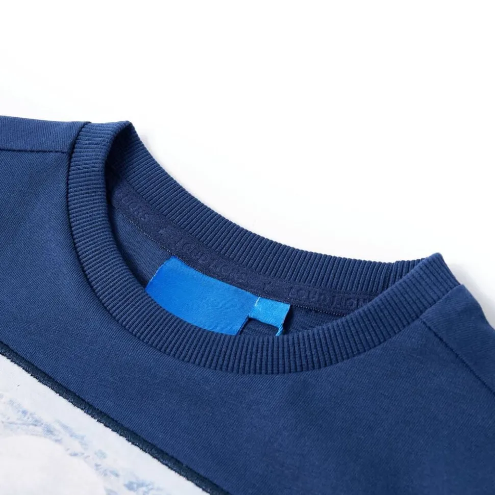 Kindershirt met lange mouwen 92 jeansblauw