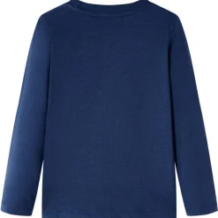 Kindershirt met lange mouwen 140 gemêleerd marineblauw