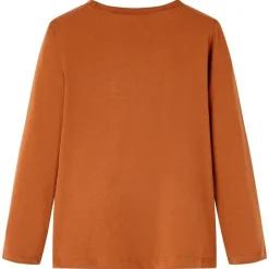 Kindershirt met lange mouwen 92 cognackleurig