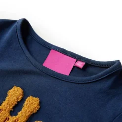 Kindershirt met lange mouwen 116 marineblauw