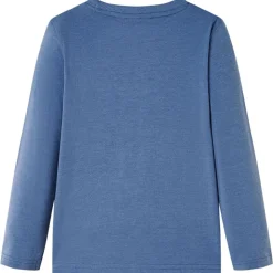 Kindershirt met lange mouwen 116 gemêleerd blauw