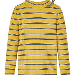 Kindershirt met lange mouwen 140 okerkleurig
