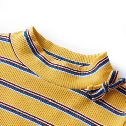 Kindershirt met lange mouwen 140 okerkleurig