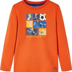 Kindershirt met lange mouwen 92 oranje