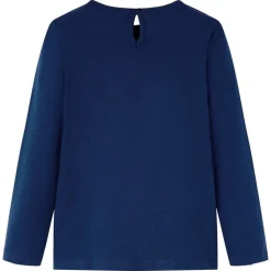 Kindershirt met lange mouwen 104 marineblauw