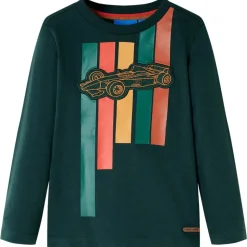 Kindershirt met lange mouwen 104 donkergroen