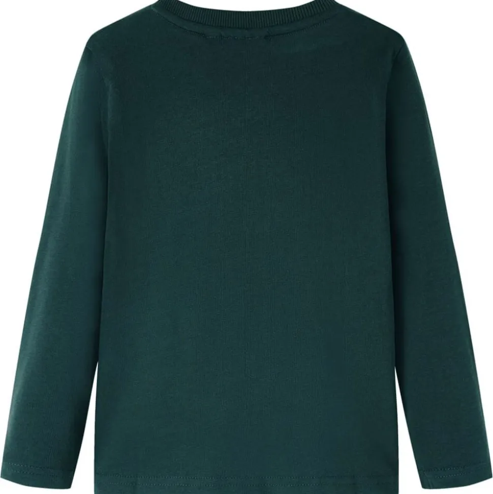 Kindershirt met lange mouwen 104 donkergroen