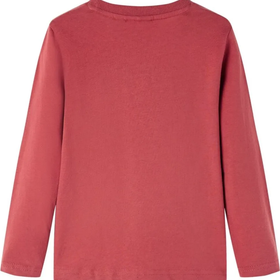 Kindershirt met lange mouwen 116 roodbruin