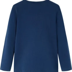 Kindershirt met lange mouwen 128 marineblauw