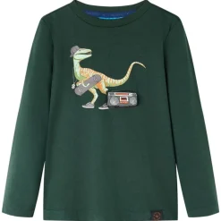 Kindershirt met lange mouwen 92 donkergroen